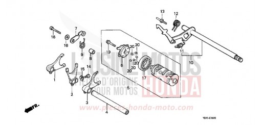 GEARSHIFT DRUM NTV650P de 1993